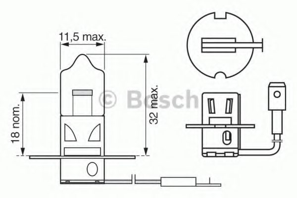 BOSCH 1 987 302 033 Bulb, fog light